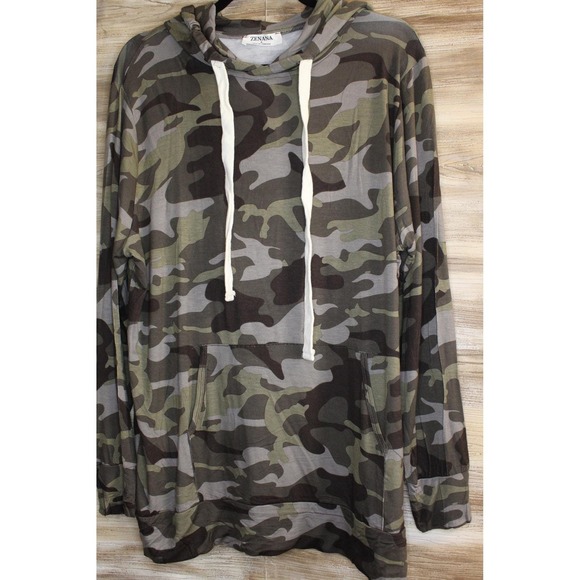 ZENANA Women's Camo Print Hoodie XL - Picture 3 of 3